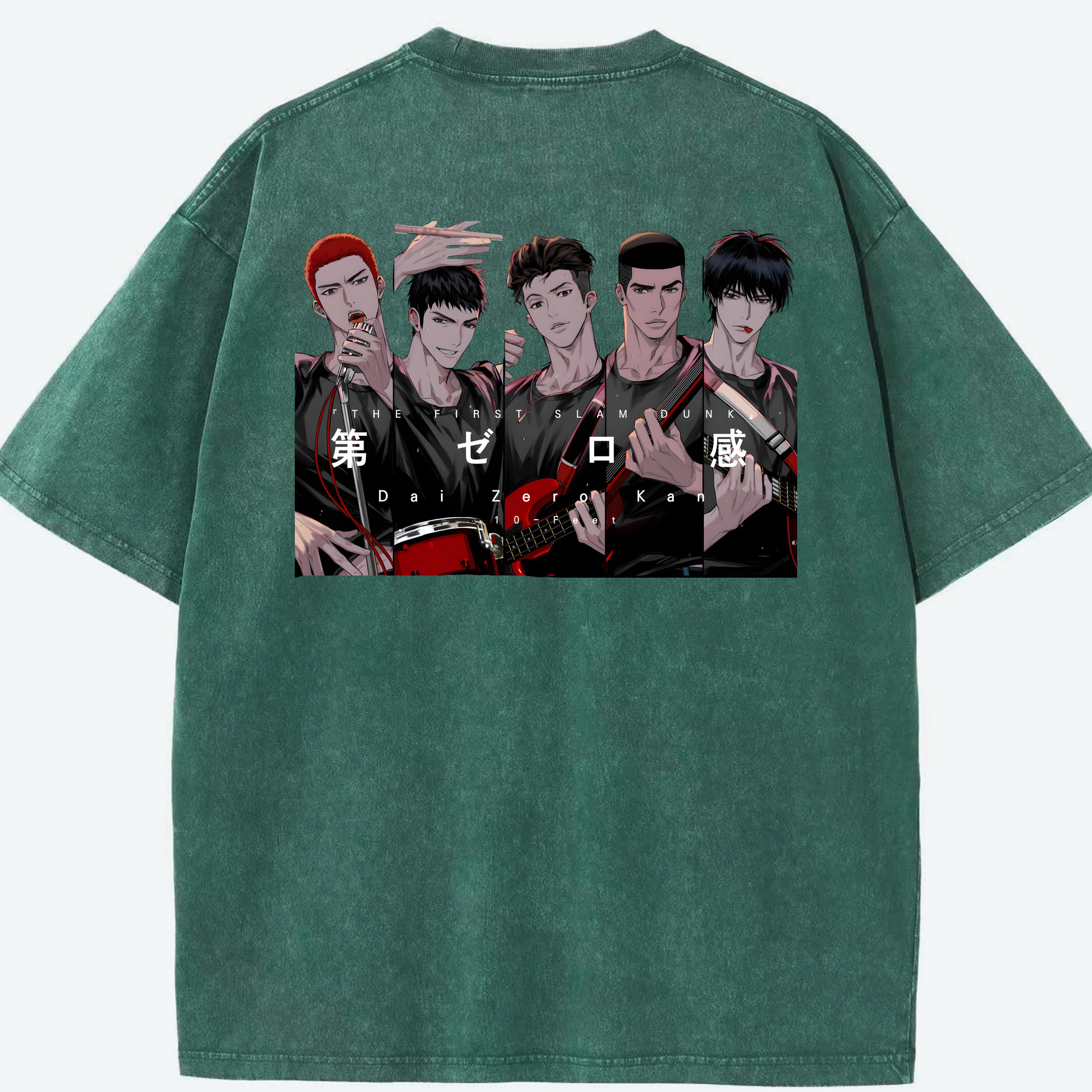 SLAM DUNK／スラムダンク 綿100% ヴィンテージ風 半袖Tシャツ（背面プリント）